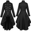 Beokeuioe Abbigliamento gotico da donna Punk Cappotti Vintage Steampunk Giacca da donna Halloween Costume Medievale Giacca Invernale Vittoriana Cosplay Costume Smoking Uniform Frack Cappotto invernale