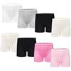 TRAMLE - Confezione da 8 pantaloncini da danza e ciclismo per ragazze (2-3 anni) - Pantaloncini elasticizzati per bici sotto la gonna, traspiranti e comodi per ragazze - Pantaloncini sportivi da gioco