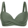 Aqua Eve Top bikini da donna con ferretto - Top costume da bagno push-up reggiseno imbottito costume da bagno 2025 costumi da bagno con twist frontale, Verde oliva, L