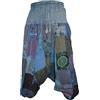 Gheri Pantaloni harem da uomo con stampa patchwork stone washed yoga bohémien larghi stampati
