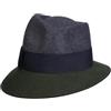 LIERYS Asym Twotone Cappello Fedora in Feltro di Lana Prodotto in Italia Donna Autunno Inverno
