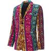Beokeuioe Giacca da uomo business social dance party jacquard smoking abito homme slim fit blazer stampa floreale hippie prom blazer abito da sposa giacca, B verde., M