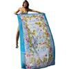 Antica Sartoria Positano Antica Sartoria Pareo cotone 130x180 cm stampa multicolore Ispirato alla Costiera Amalfitana bandana/foulard da donna Ideale per spiaggia ed estate Marrone 2, taglia unica