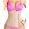 LadySlim by NuvoFit Latex Waist Trainer Moderna Corpetto in Vita con Chiusura a Gancio e Occhiello Donna