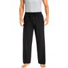 JTPW Pigiama/pantaloni da uomo in flanella 100% cotone comodi con tasche, Nero , M