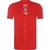 Emporio Armani T-Shirt EA7 Uomo Maglietta Maglia 3ZPT37 PJM5Z, Manica Corta, Girocollo (L, Rosso)