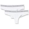 Emporio Armani Donna Bi-Pack Brazilian Brief Iconic Cotton Biancheria Intima, Bianco, XL