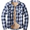 Beokeuioe Camicia termica da uomo, fodera in pile, fodera protettiva in flanella, da lavoro, calda giacca softshell, A3 azzurro, M