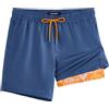 maamgic Costume Uomo Mare 4-Way Stretch Vintage Elastico Asciugatura Rapida Costume da Bagno con Fodera Rete e 3 Tasche