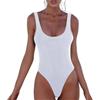 Generico Costume Intero Donna Fashion Fai da Te Tinta Unita Sensuale Stile Bikini Senza Maniche E Senza Schienale per Spiaggia Costume da Bagno Modellante Donna