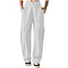 Beokeuioe Baggy Y2K - Pantaloni cargo da donna, a gamba larga, per paracadute, Hip Hop, a vita alta, per il tempo libero, estivi, leggeri, da donna