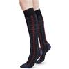 SOLIDEA Gambaletti 100 den NERO unisex SCOTTISH Knee-High 100 UNISEX Calze a compressione graduata 15/18 mmHg Art. 0566A0 Tg. S