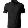 Generic Breeze - Polo da uomo con pancia di birra Capri, a maniche corte, slim fit, per lavoro, traspirante, polo da uomo, 01-nero., L