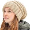 TOP-EX M/L/XL 100% Lana Slouchy Beanie per le Donne Inverno Cappello Fodera In Pile Cappelli In Maglia Calda