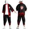 Beokeuioe Yukata Kimono Robe Giapponese Tradizionale Samurai Uniforme Kimono Giapponese Set Cosplay Costume Ninja Abbigliamento Haori Giacca Pantaloni Estivi Cardigan Casual Tuta