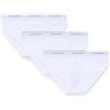 DSQUARED2 Slip 3-Pack Brief DCX300060 (IT, Testo, XL, Regular, Regular, 100 - Bianco)