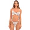Orchibelle Set di 2 lingerie, reggiseno e perizoma con ferretto, bianco, S