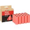 Flamingo Sacchetti cane cacca - 240 pezzi biodegradabili - 22x32 cm - Colore rosa - Flamingo