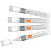 Nobo Confezione da 4 Pennarelli Cancellabili a Secco con Inchiostro Liquido per Lavagna in Vetro Bianca, Punta da 3 mm, Bianco, 1905322