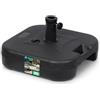 VOUNOT® Base per Ombrellone in HDPE Riempibile con Acqua e Sabbia per Palo Ø 38/48 mm, Base Ombrellone da Giardino, Terrazza, Patio, Piscina e Ristorante, 44,5 x 44,5 x 13 cm, Nero