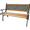 Panca da Giardino in Legno e Ghisa 52x125x74 cm Ranieri Rombo