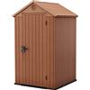 Casetta da Giardino Porta Attrezzi 125,8x117x205 cmin Evotech+ Keter Darwin 4x4 Marrone