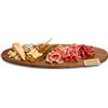 Vassoio Tagliere da Portata Ovale per Aperitivi 65x26 cm in Legno