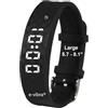 e-vibra Orologio da allenamento con vasino, silenzioso, con timer e 15 allarmi giornalieri (Black - Large)