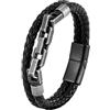 PVUVTNAHW Locomotiva da Uomo Punk Rock Catena da Bicicletta Bracciale in Pelle Accessorio for Mountain Bike in Acciaio Inossidabile for Uomo(21cm,L1035)