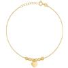 Sakrami Bracciale in Argento Placcato Oro con Charms, per Donne Ragazze Maestre Professori, Idea Regalo Ringraziamento Fine Anno, Compleanno + Dedica Incisa e Confezione Regalo (Cuore)