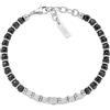Amen Bracciale da donna collezione Acciaio. Bracciale in acciaio 316 onice nera e zirconi bianchi Lunghezza: 18 + 3 cm. La referenza è ACBR117