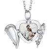 Suplight Collana Personalizzata con Foto a Medaglione Cuore Apribile Collana da Donna Personalizzata Placcato Oro 18K Oro Rosa Confezone Regalo