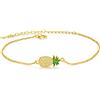 LINSTER Orecchini Ananas/Collana Ananas/Cavigliera Ananas da Donna Argento Sterling 925 Placcato Oro 14k Gioielli da Spiaggia Estate Regali per Donna