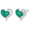 GW Orecchini Donna Zirconia Argento 925 Earrings for Women Cuore Orecchini Diamante Regalo Donna Compleanno Oro Rosa Argenteo