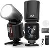 NEEWER Flash Testa Rotonda 100Ws 2.4G TTL Compatibile Con Nikon, Compatibile Con Godox, Speedlite Con Touchscreen 1/8000s HSS, 2 Lampade Modello, Interruttore TTL/M, 500 Flash A Piena Potenza, Z3R-N