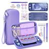 innoAura Custodia NS Switch Lite - innoAura Bundle Accessori NS Switch Lite 17 in 1 con Custodia per Switch Lite, Custodia per Giochi Switch, Protezione Dello Schermo Switch Lite, Supporto Switch(Viola)