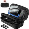 JSAUX Custodia da trasporto con kit accessori per ROG Xbox Ally / Ally X | Kit con 1 custodia da trasporto a 2 livelli, 2 vetri temperati con telaio, 6 copri joystick in 3 misure, BG0136S