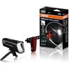 OSRAM LEDsBIKE Race 50 Set, Set di luci Ricaricabili per Bicicletta, Set di luci LED Anteriori e Posteriori, Tre Livelli di luminosità, 50 Lux