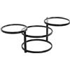 HAKU Tavolo da caffè nero, Metallo, vetro di sicurezza - Dim.: L 58-140 cm x A 43 cm x P 50 cm, Stile: Moderno
