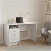 Dmora - Scrivania Priscille, Scrittoio multiuso, Tavolo per ufficio porta PC, Piano di lavoro, 120x48 h72 cm, Bianco
