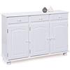 Dmora Credenza Solingen, Buffet da Soggiorno, Madia da Salotto, Dispensa da Cucina, 130x43 h87 cm, Bianco