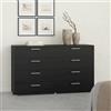 Dmora - Credenza Solene, Buffet da soggiorno, Madia da salotto, Dispensa da cucina, 140x40 h82 cm, Nero