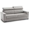 Dmora Talamo Italia - Divano fisso 2 posti Monica, Sofà in tessuto imbottito, Poggiatesta regolabili e Braccioli standard, 100% Made in Italy, Cm 200x95h85, Grigio