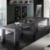 Dmora Consolle Allungabile Martino 90x300x77h cm Grigio Ardesia 12 Posti Allungabile, Meccanismo Estensione Allunghe Centrali Made in Italy