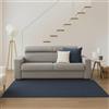 Dmora Talamo Italia - Divano fisso 3 posti Susanna, Sofà in tessuto imbottito, Poggiatesta regolabili e Braccioli slim, 100% Made in Italy, Cm 220x95h85, Grigio