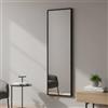 Dmora - Specchio Alp, Specchiera, Articolo d'arredo a muro, Decorazione con specchio, 50x2h160 cm, Nero