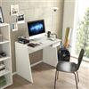 Dmora - Scrivania Calendula, Scrittoio moderno con cassetto, Tavolo da studio o ufficio porta PC portalibri, 100% Made in Italy, 90x60h80 cm, Bianco