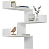Dmora - Mensola Sao, Scaffale, Ripiano a muro, Scaffalatura multiuso, 60x60h90 cm, Bianco