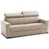 Dmora Talamo Italia - Divano letto 2 posti Agostina, Sofà Soggiorno apertura girevole, Poggiatesta regolabili e Braccioli slim, 100% Made in Italy, Cm 160x95h85, Beige