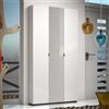 Dmora Armadio Multiuso Grande Rustenburg, Mobile Multifunzionale, Mobiletto scarpiera, Guardaroba Porta Scarpe, Made in Italy, 11x19h200 cm, Bianco Lucido